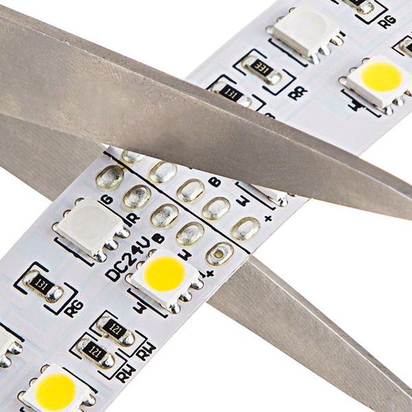 Dual Row LED Light Strips with Multi Color + White LEDs - LED Tape Light with 36 SMDs/ft., 3 Chip RGBW SMD LED 5050