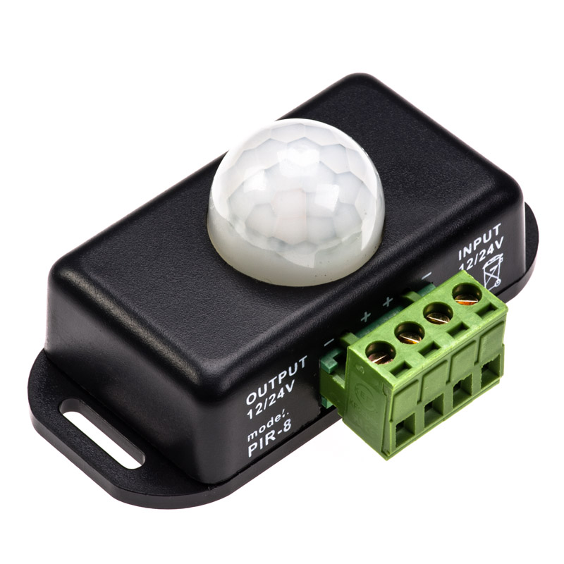 Mini PIR Motion Sensor Switch w/ Built In Timer - 12-24 VDC - 6 Amps