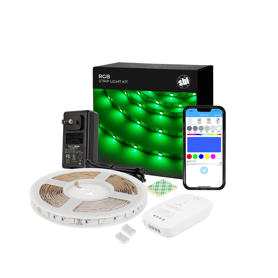 5m RGB LED Strip Light Kit with Bluetooth Controller