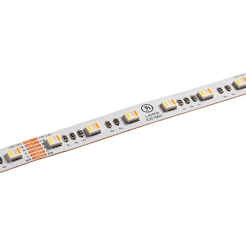 5m RGB+CCT LED Strip Light - 5-in-1 Color-Changing LED Tape Light - 24V - IP20 - RGBCCT - 196.9in (16.40ft)