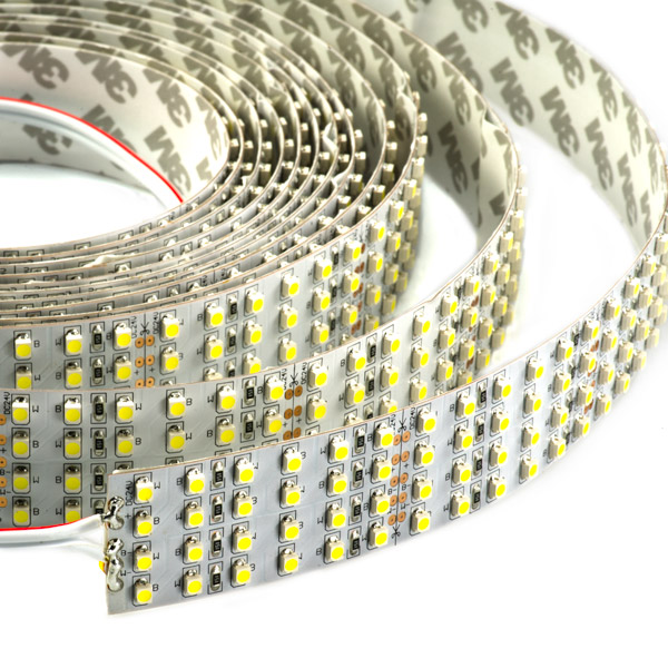 Brightest LED Light Strips - Quad Row LED Tape Light with 137 SMDs/ft., 1 Chip SMD LED 3528