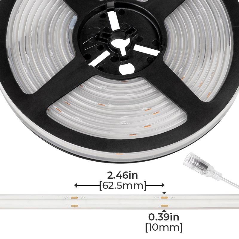 5m Single Color COB LED Strip Light - COB Series LED Tape Light - 24V - IP65 - Click Image to Close