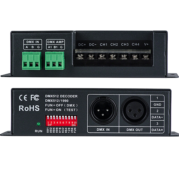 DMX-X4CH-5A 5 Amp 4 Channel LED DMX Controller/Decoder