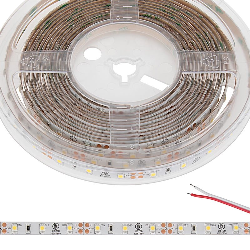 5m White Weatherproof LED Strip Light - Eco Series Tape Light - IP64 - 12V/24V