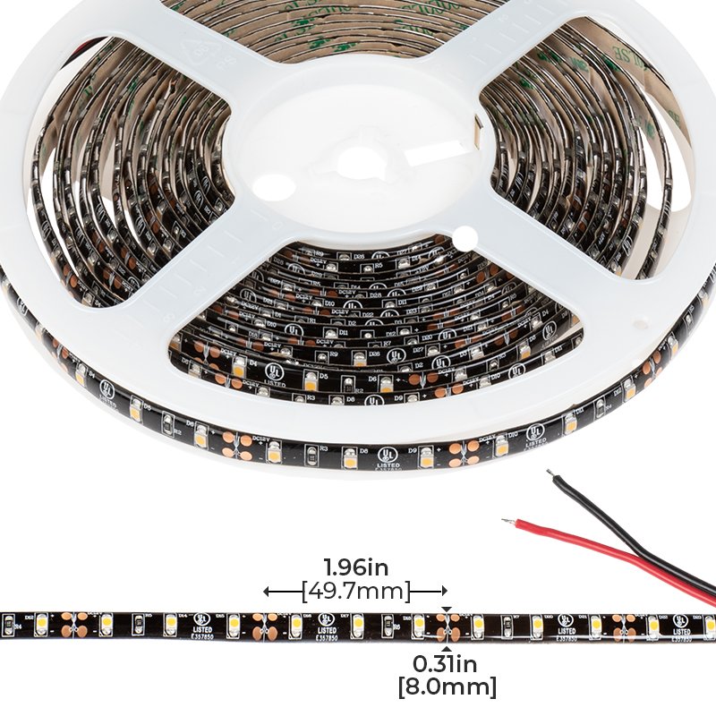 5m Single Color LED Black PCB Strip Light - Eco Series Tape Light - Dimmable - 12V - IP64 - 3000K / 4000K / 6500K - Click Image to Close