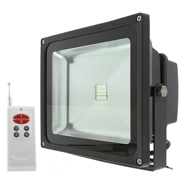 High Power 30W RGB LED Flood Light Fixture with Remote - Click Image to Close