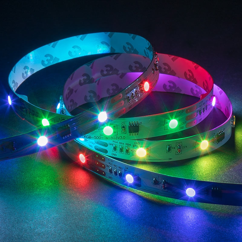 RGB LED Strip Lights - Color Chasing 12V LED Tape Light - 22 Lumens/ft. - Click Image to Close