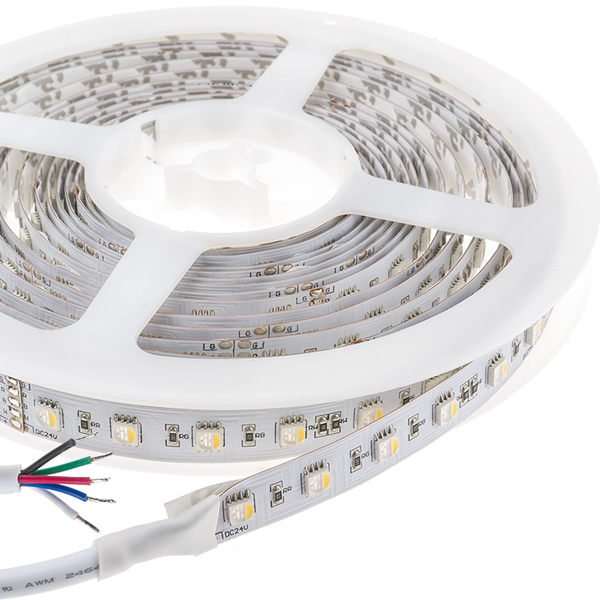 LED Light Strips with RGBW SMD LEDs - LED Tape Light with Advanced Color Blending, 4 Chip RGBW SMD LED 5050 - Click Image to Close
