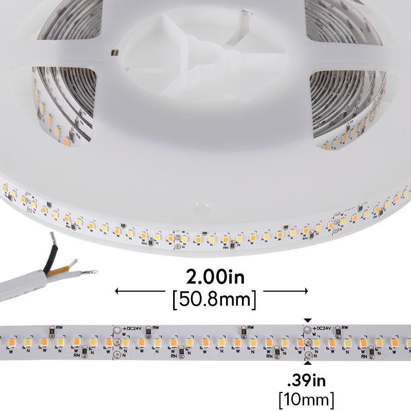 2016 Tunable White LED Strip Light/Tape Light - 24V - IP20 - 511 Lumens/ft - Click Image to Close