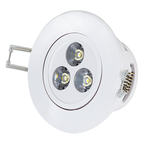 3 Watt Warm White LED Recessed Light Fixture - Aimable - Click Image to Close