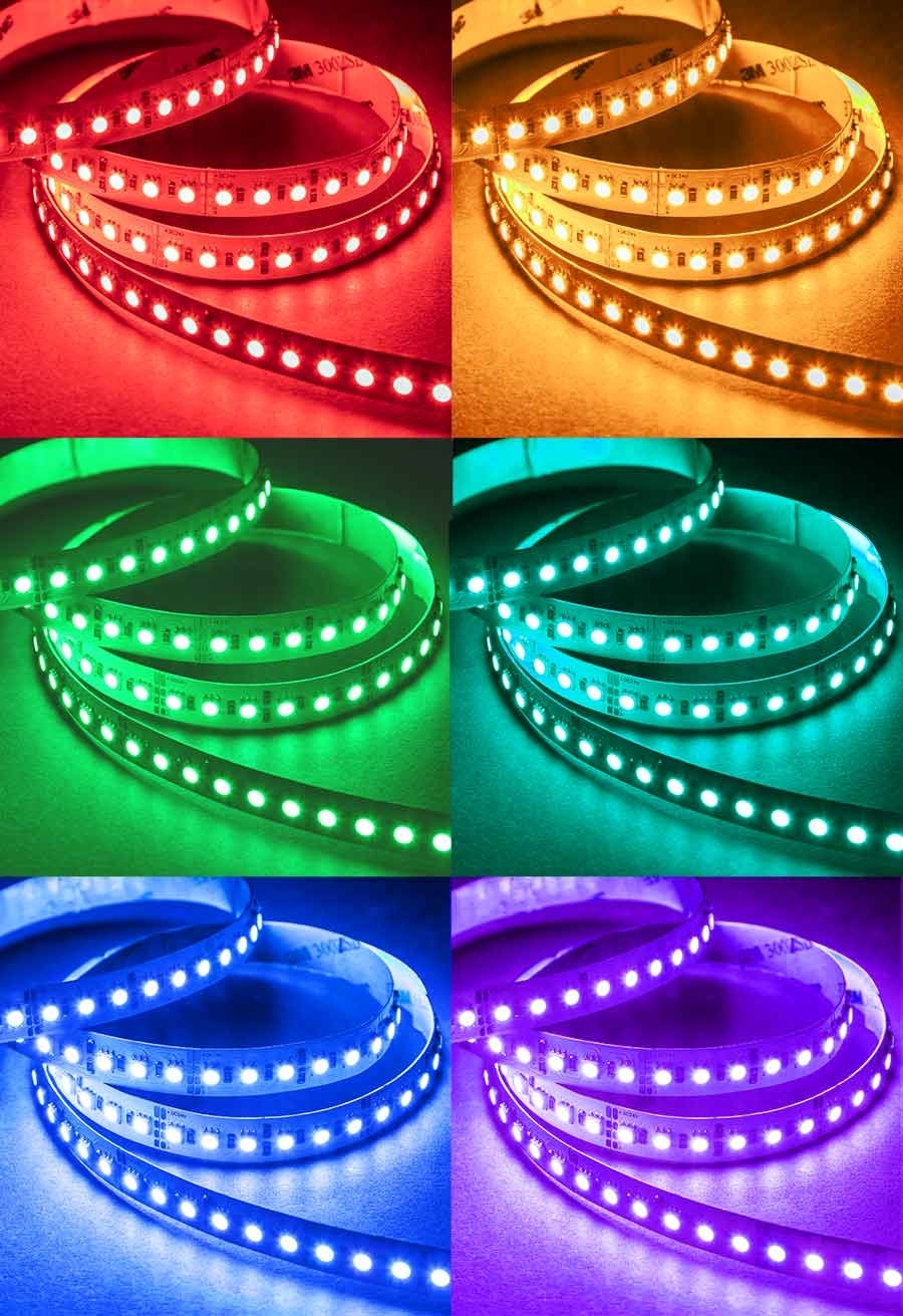 5m RGB High Density LED Strip Light - Color-Changing LED Tape Light - 24V - IP20 - RGB - 196.9in (16.40ft)