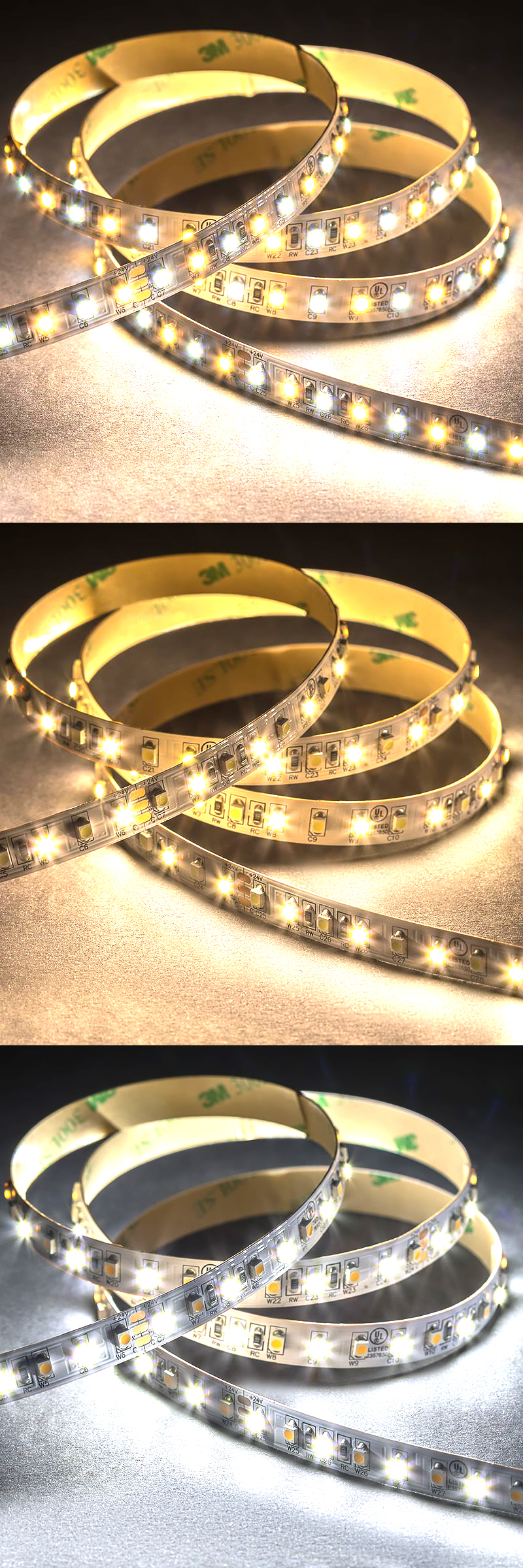 3528 Tunable White LED Strip Light/Tape Light - 24V - IP20 - 350 Lumens/ft - Click Image to Close