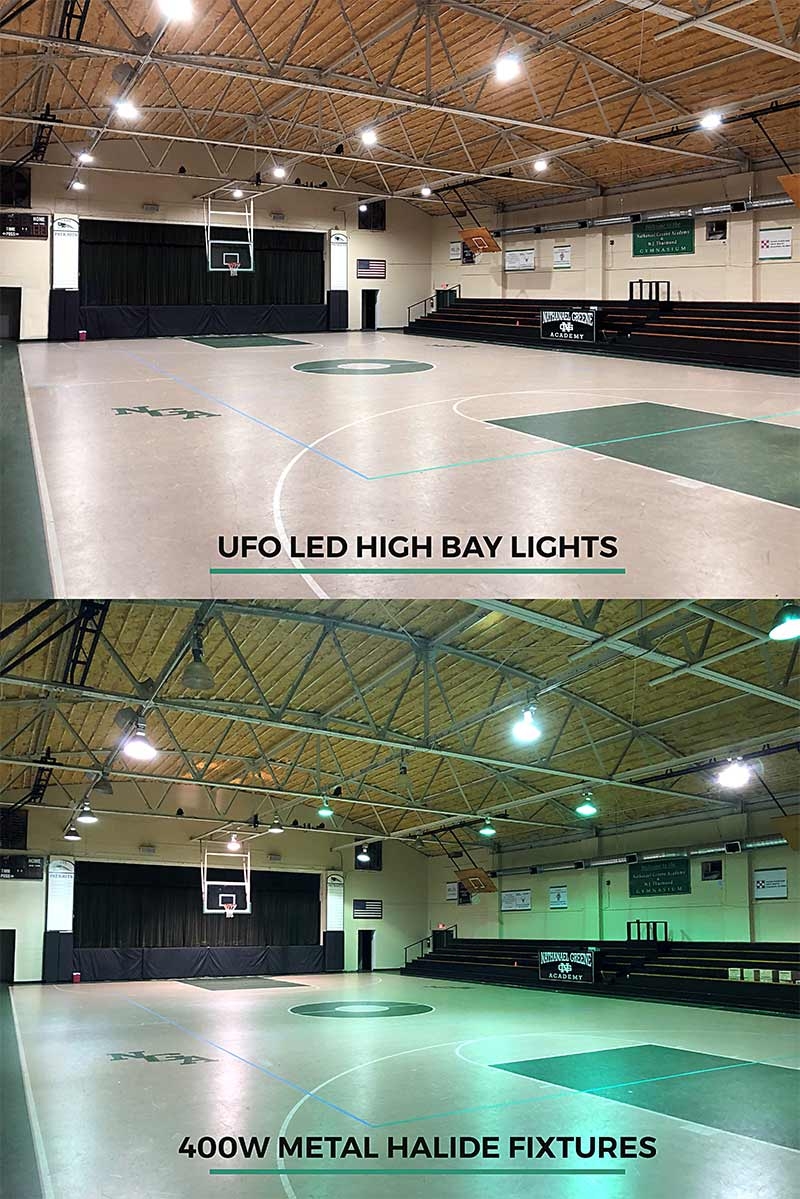 100W Black UFO LED High Bay Light - 13000 Lumens - 250W Metal Halide Equivalent - 5000K - Click Image to Close