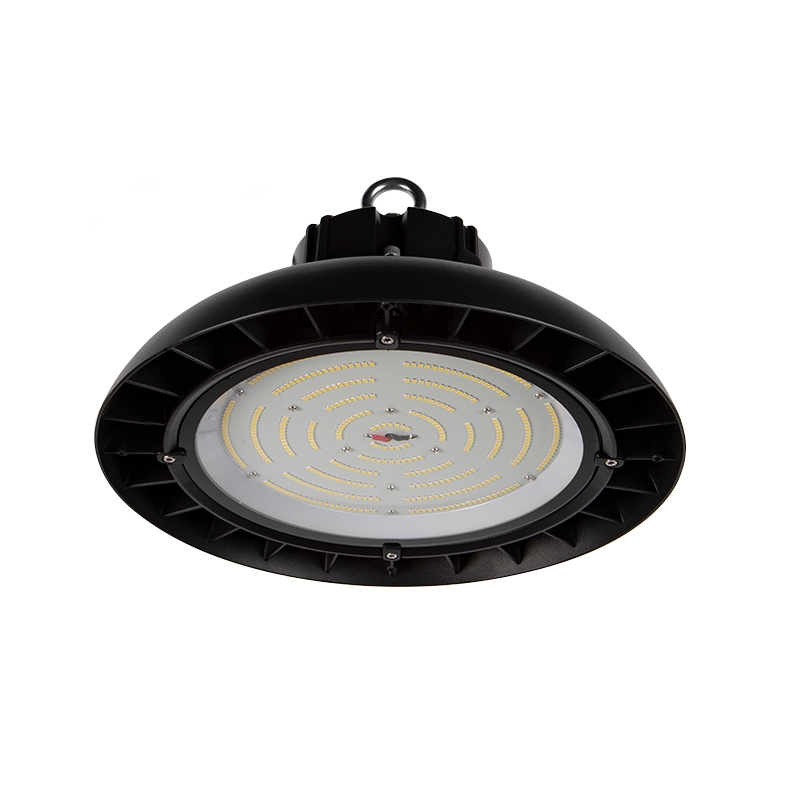 150W Black UFO LED High Bay Light - 19500 Lumens - 400W Metal Halide Equivalent - 5000K - Click Image to Close