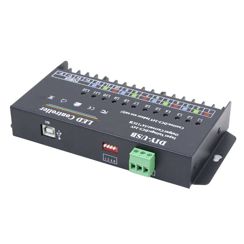 12 Channel USB-DIY RGB/RGBW LED Controller - 5 Amps/Channel