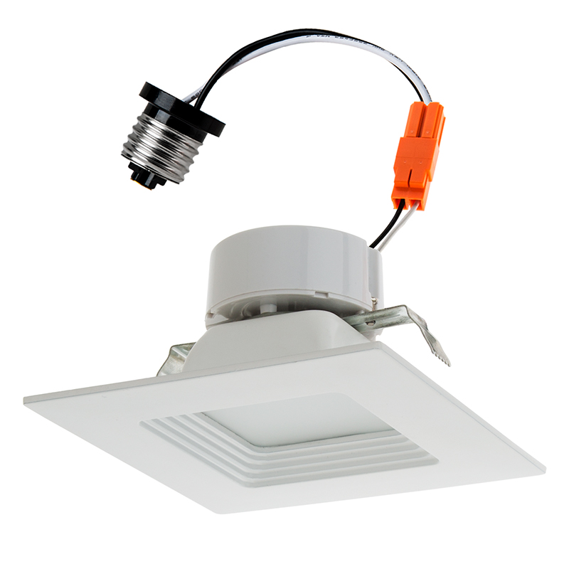 Retrofit Square LED Can Lights for 4" Housings - 75 Watt Equivalent - LED Can Light Conversion Kit - Dimmable - 745 Lumens