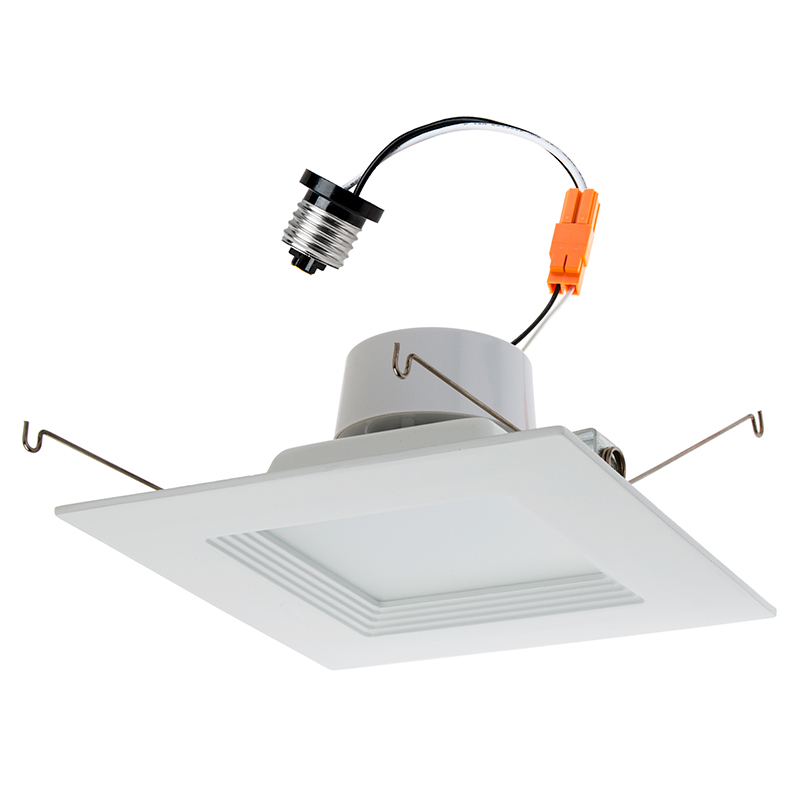 Retrofit Square LED Can Lights for 5" to 6" Housings - 150 Watt Equivalent - LED Can Light Conversion Kit - Dimmable - 1,480 Lumens - Click Image to Close